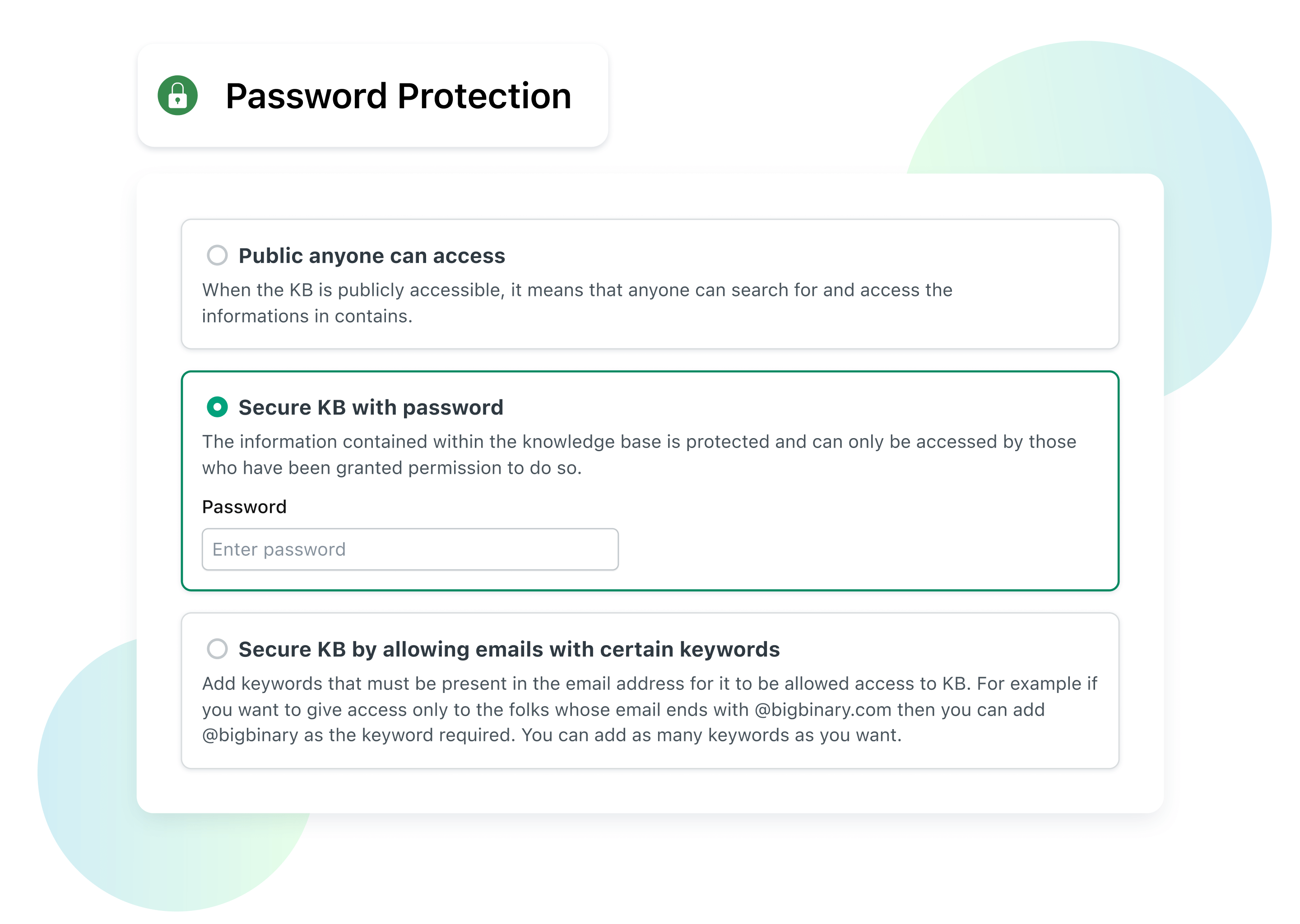 Password Protection